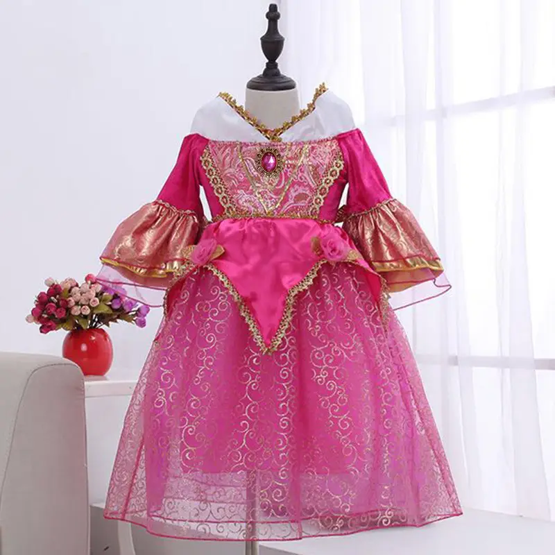 Light Blue Princess Long Dress for Girls Cosplay Wear