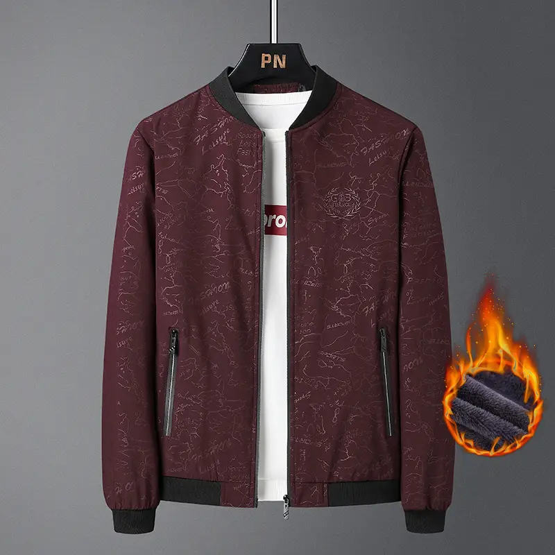 Men's Fleece Lined Jacket Black Fleece Plus Size - Image 11