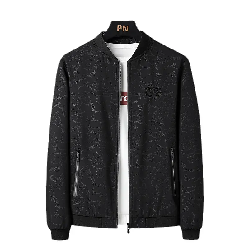 Men's Fleece Lined Jacket Black Fleece Plus Size - Image 13