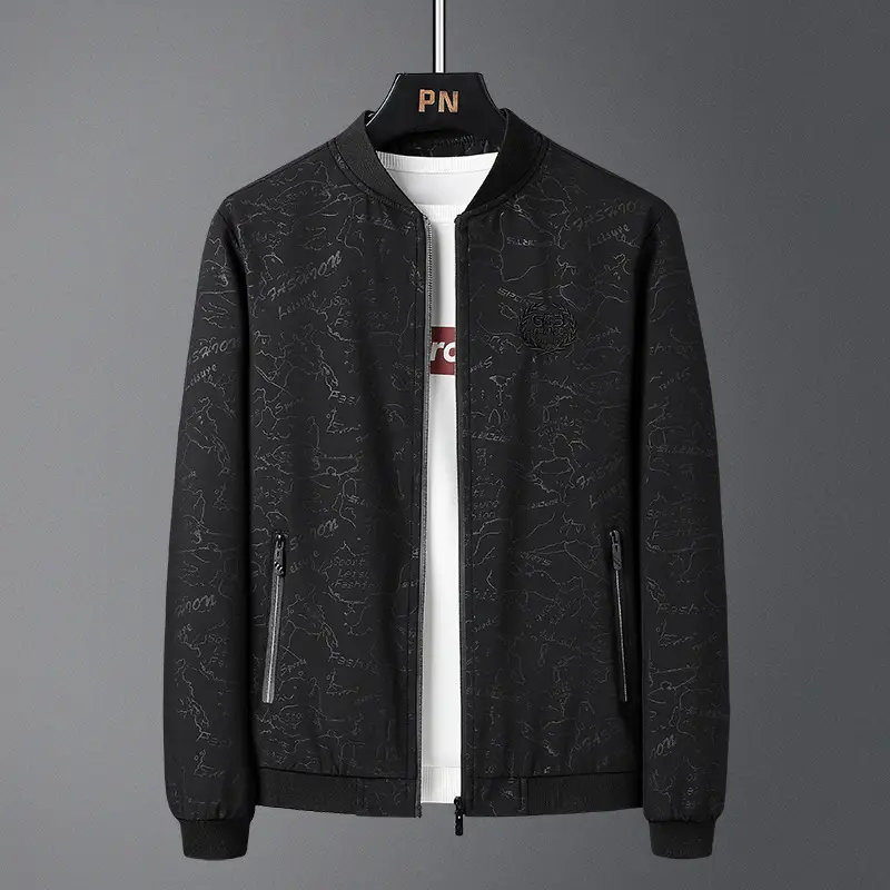 Men's Fleece Lined Jacket Black Fleece Plus Size - Image 3