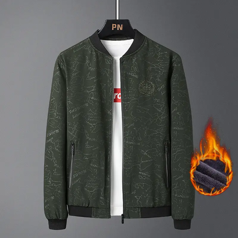 Men's Fleece Lined Jacket Black Fleece Plus Size - Image 6