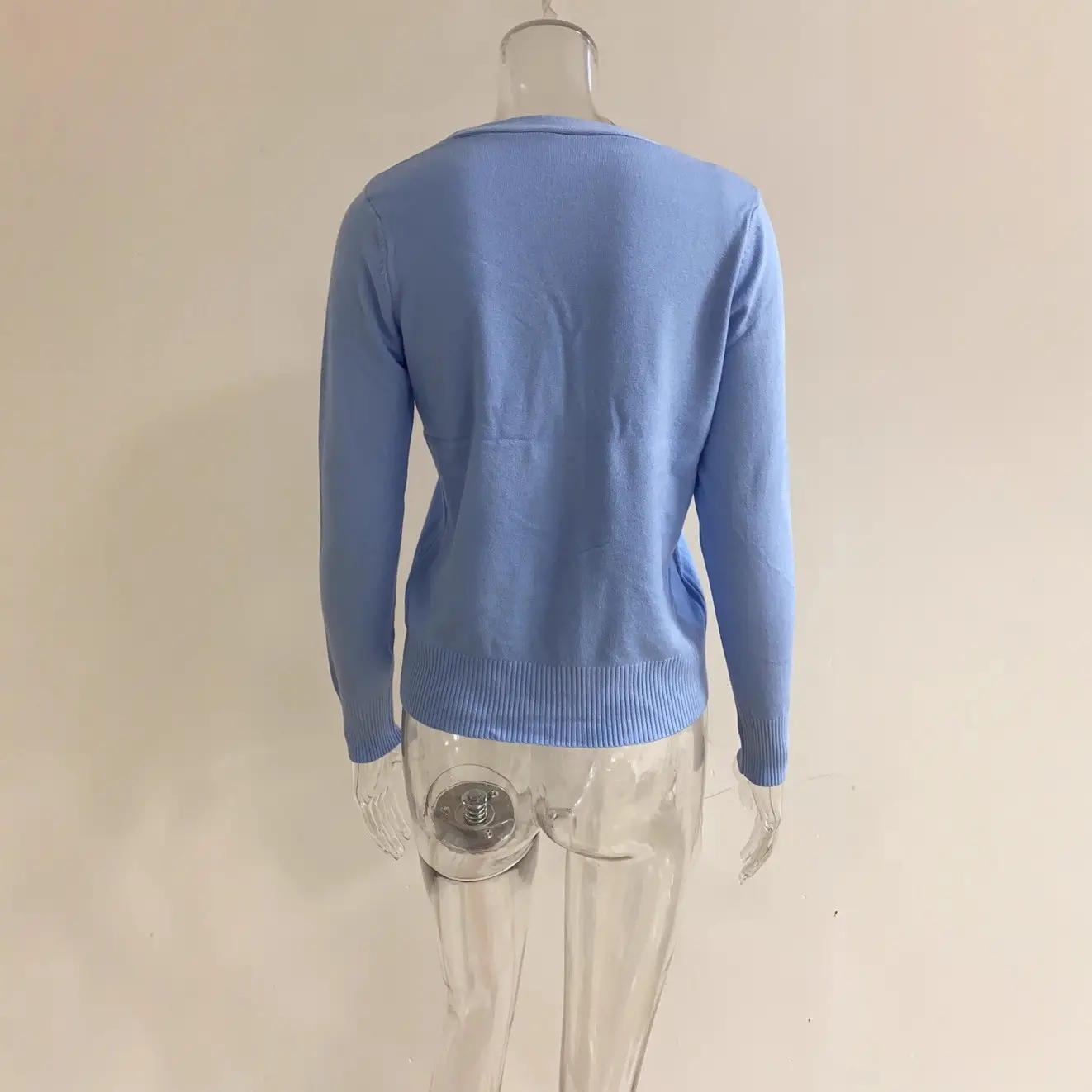 Blue Button Knitwear Cardigan for Women Autumn Winter - Image 15