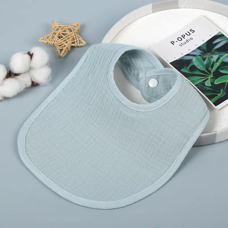 Cotton 4-Layer Baby Bib Slipper Towel Cream - Image 3