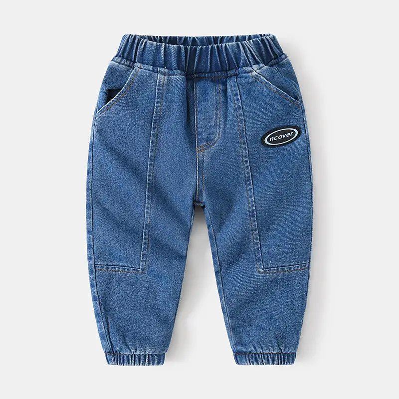 Boys Fleece Leg Pants Blue Black Winter Warm Casual - Image 2