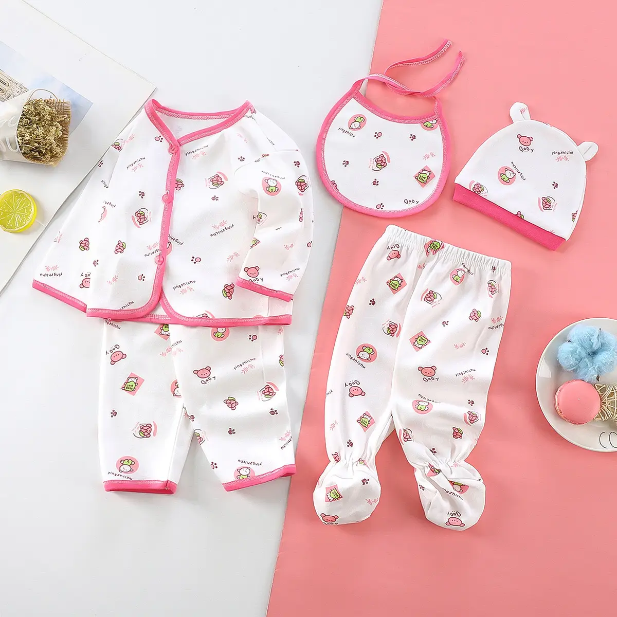 Autumn Baby Set Cotton Long Sleeve Five Piece Gift Box - Image 10