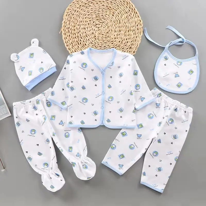 Autumn Baby Set Cotton Long Sleeve Five Piece Gift Box - Image 11