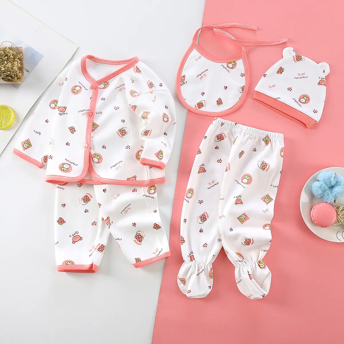 Autumn Baby Set Cotton Long Sleeve Five Piece Gift Box - Image 3
