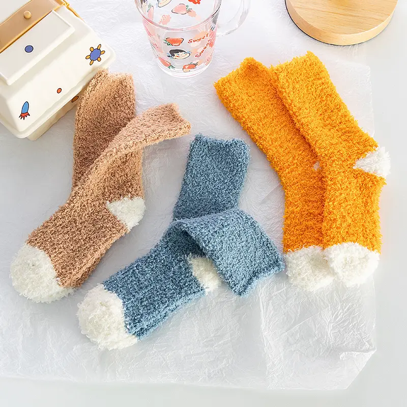 Coral Fleece Women Socks Winter Warm Tube Socks - Image 11