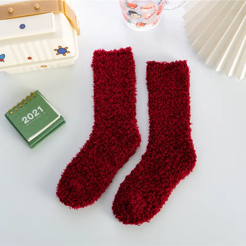 Coral Fleece Women Socks Winter Warm Tube Socks - Image 3
