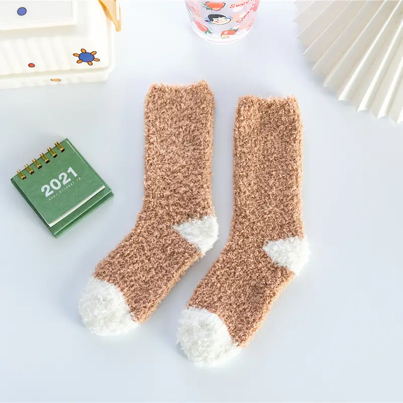 Coral Fleece Women Socks Winter Warm Tube Socks - Image 7