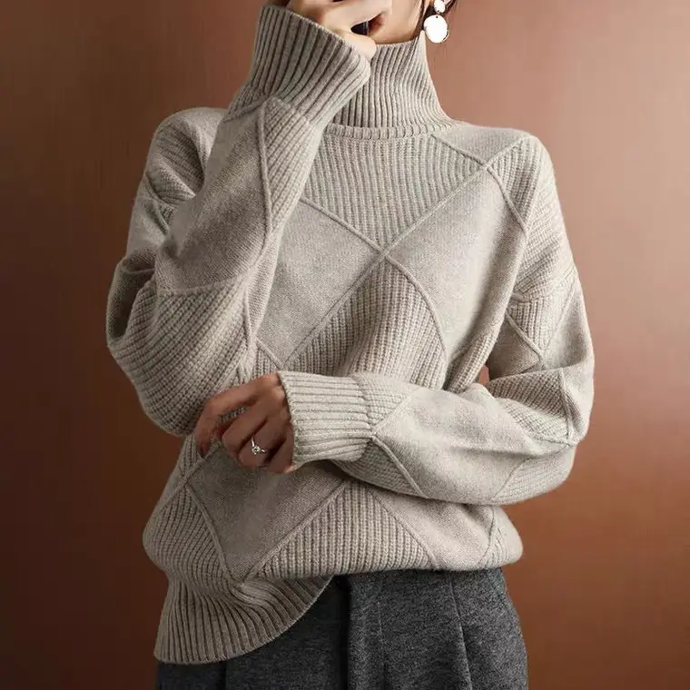 Women's Korean Style Turtleneck Sweater 2024 Winter - Image 7