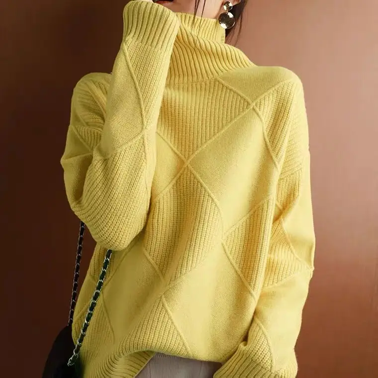 Women's Korean Style Turtleneck Sweater 2024 Winter - Image 2