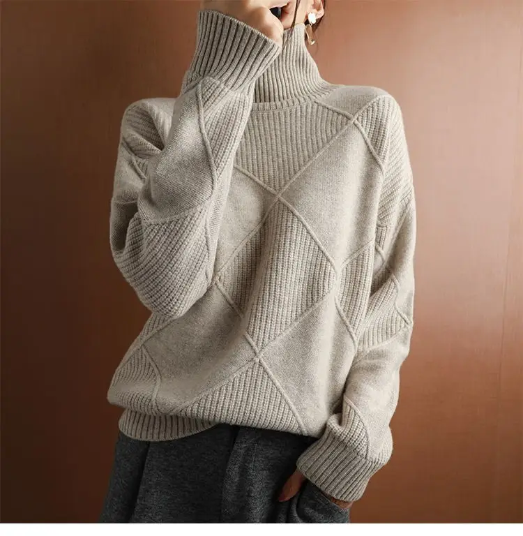 Women's Korean Style Turtleneck Sweater 2024 Winter - Image 3