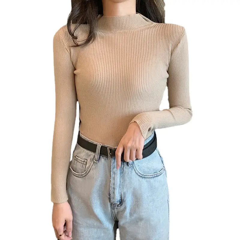 2023 Green Knit Turtleneck Women's Top - Image 28
