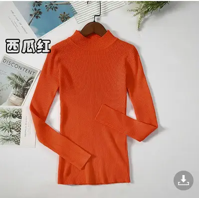 2023 Green Knit Turtleneck Women's Top - Image 21