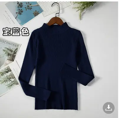 2023 Green Knit Turtleneck Women's Top - Image 22