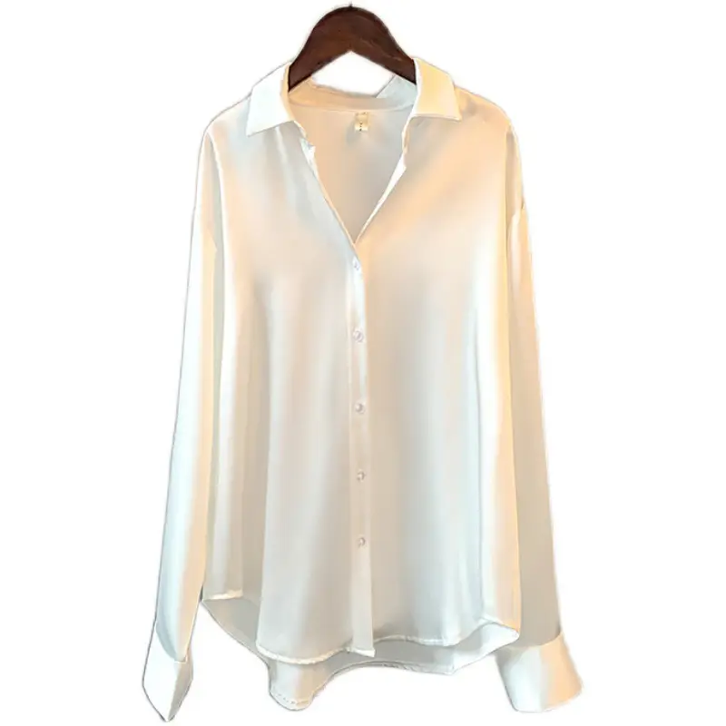 Long Sleeve Satin Shirt Women 2024 Spring Summer Sun Protection - Image 9