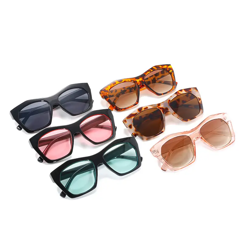 Korean Style Oval Face Sunglasses with UV Protection