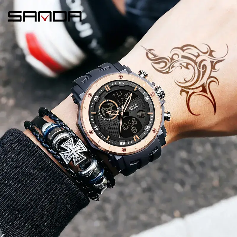 Sanda Multi-Function Luminous Electronic Watch for Men - Image 8