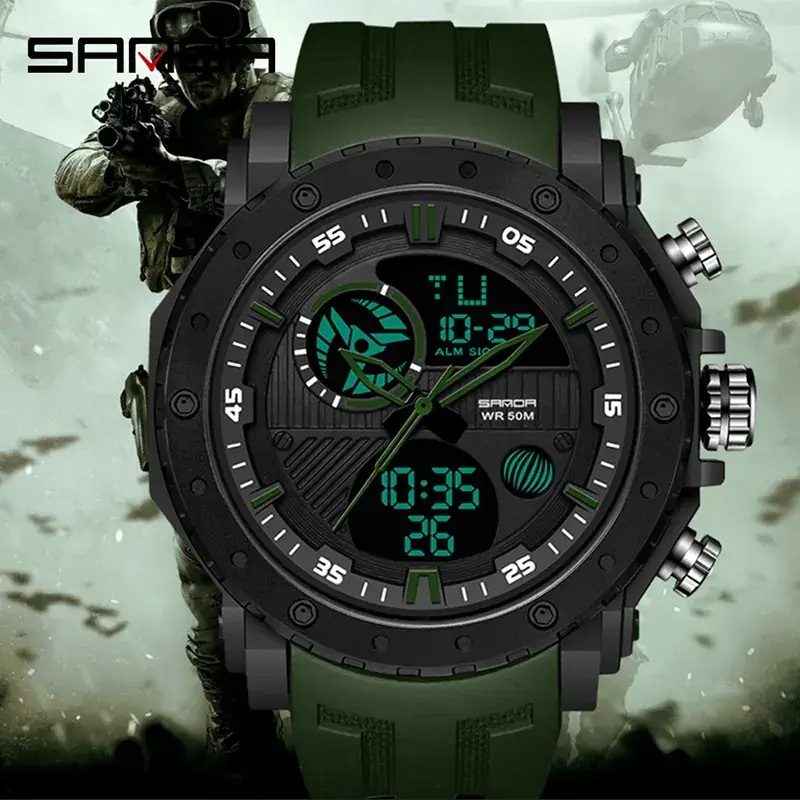 Sanda Multi-Function Luminous Electronic Watch for Men - Image 9
