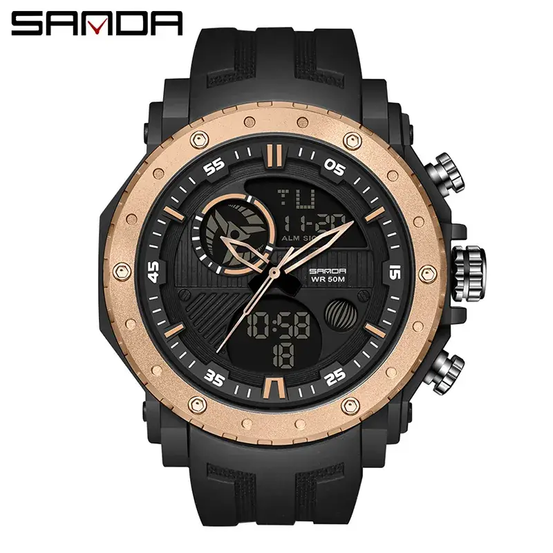 Sanda Multi-Function Luminous Electronic Watch for Men - Image 11