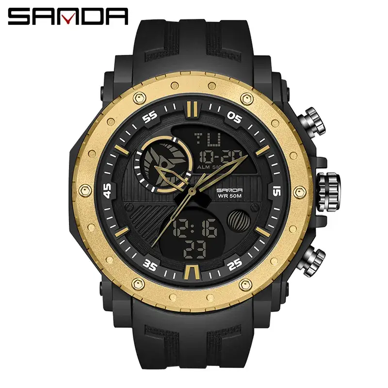 Sanda Multi-Function Luminous Electronic Watch for Men - Image 3