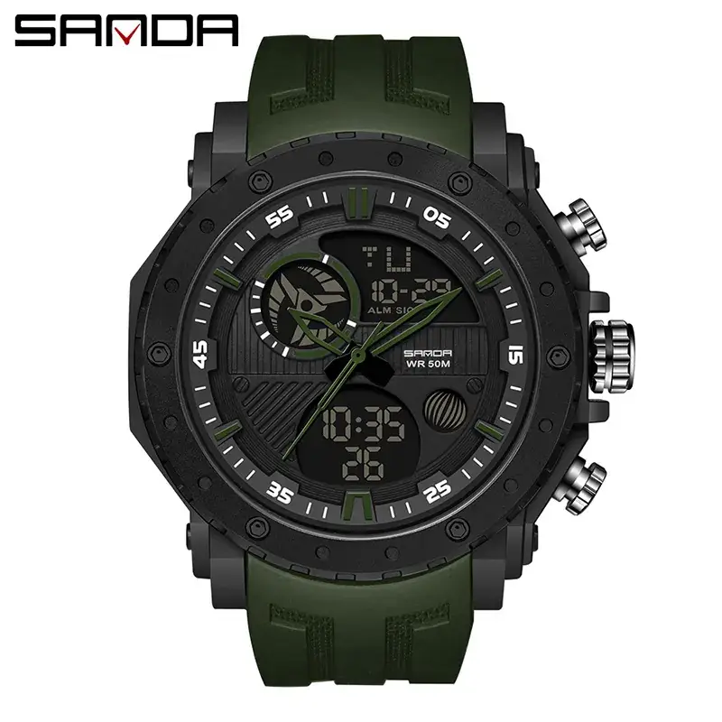 Sanda Multi-Function Luminous Electronic Watch for Men - Image 6