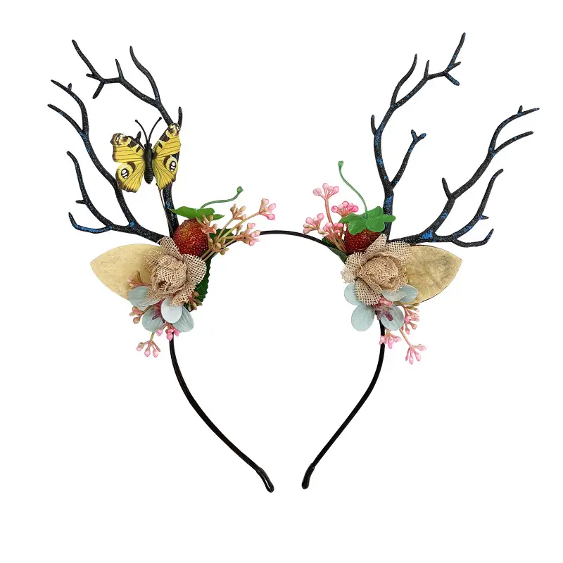 Korean-style Christmas Antler Hairband with Flashing Light - Image 8