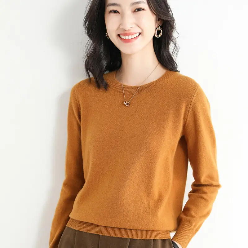 New Autumn Knit Pullover Women Pink Large - Image 8