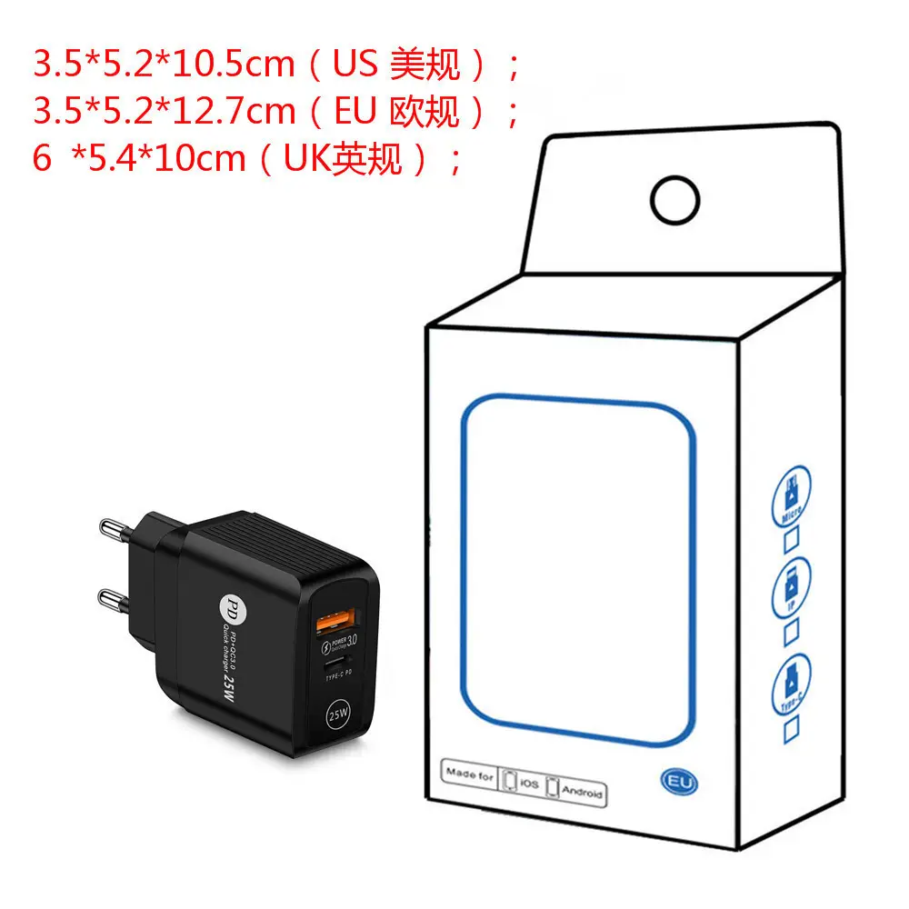25W PD iPhone Charger QC3.0 Travel Fast Charge - Image 7