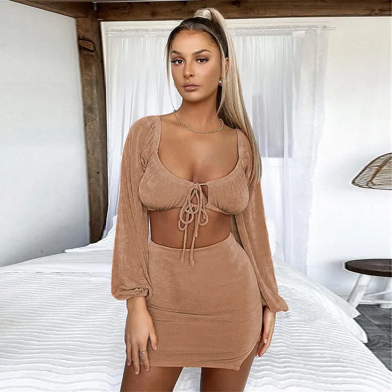 Women's 2024 Square Collar Strap Top Suit Navy Blue - Image 9
