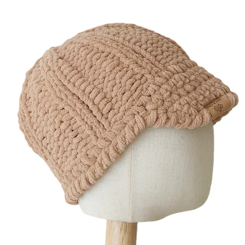 Vintage Twist Knitted Baby Caps for Boys Girls Milk Cotton - Image 6