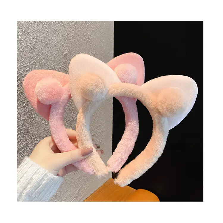 Cute Plush Cat Ear Hair Hoop for Women