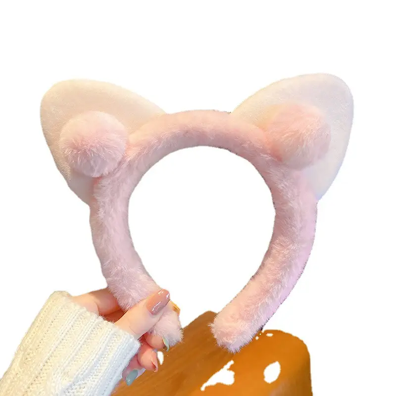 Cute Plush Cat Ear Hair Hoop for Women