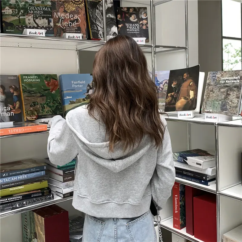 Women's Grey Hooded Zip-Up Jacket Autumn 2025 — feature 19