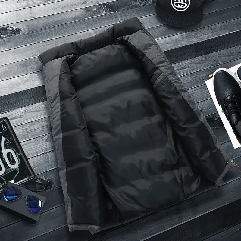 Men's Black Puffer Vest Warm Thick Middle-aged Elderly - Image 4