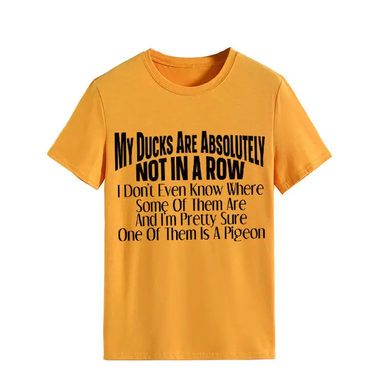 Orange T-Shirt with Bold Duck Design