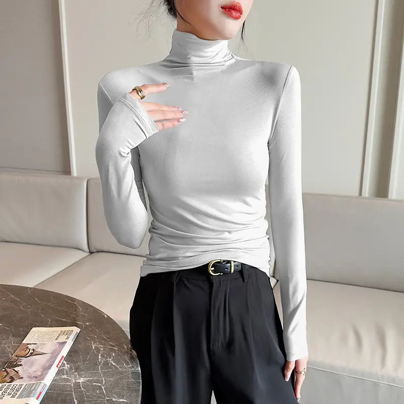 Women's Yellow Long Sleeve Slim Fit Top with Cutout - Image 2