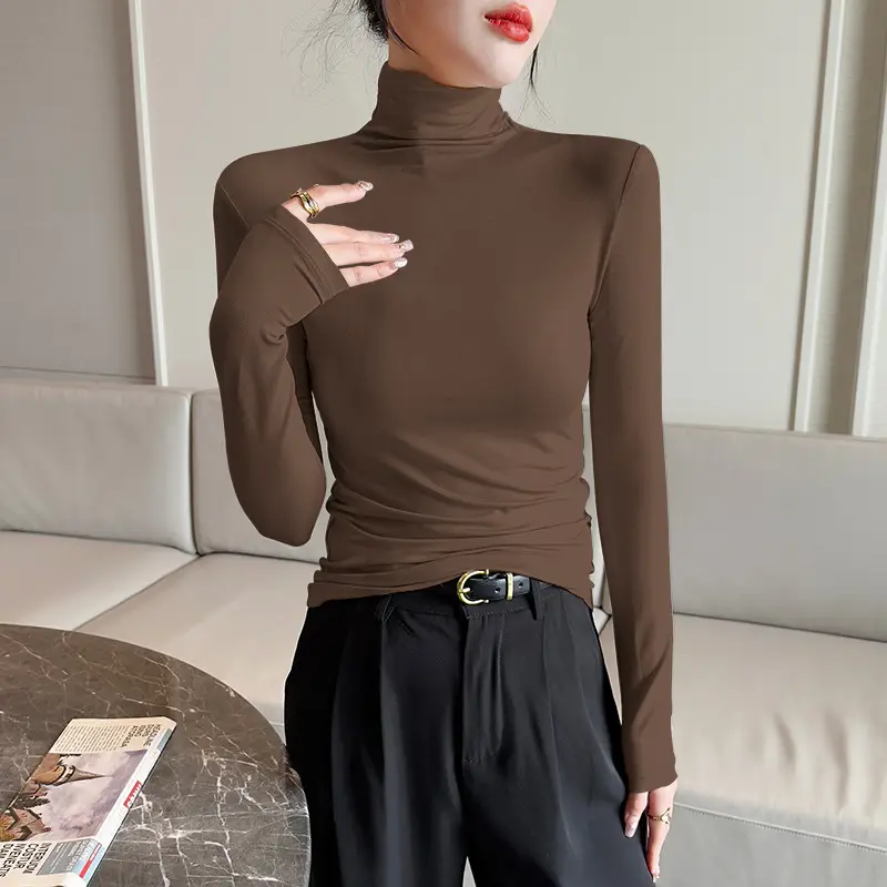 Women's Yellow Long Sleeve Slim Fit Top with Cutout - Image 3