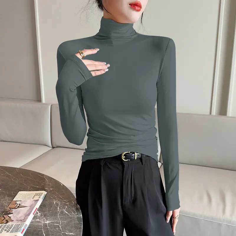 Women's Yellow Long Sleeve Slim Fit Top with Cutout - Image 4