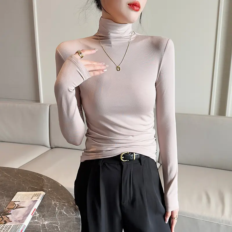 Women's Yellow Long Sleeve Slim Fit Top with Cutout - Image 5