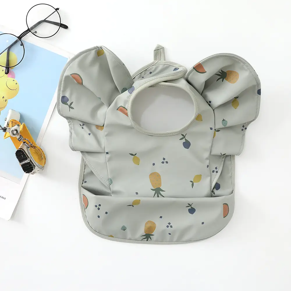 Denim Baby Food Bag with Angel Wings Embroidery - Image 37