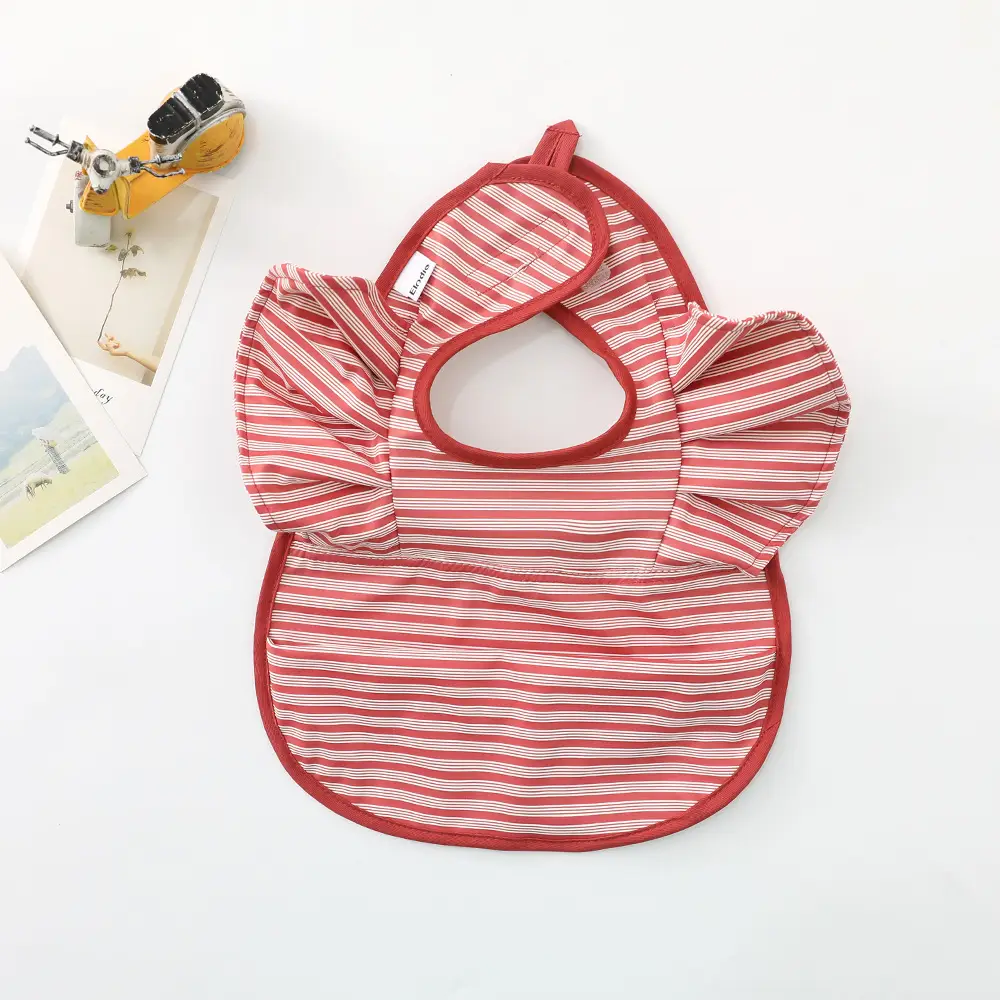 Denim Baby Food Bag with Angel Wings Embroidery - Image 2