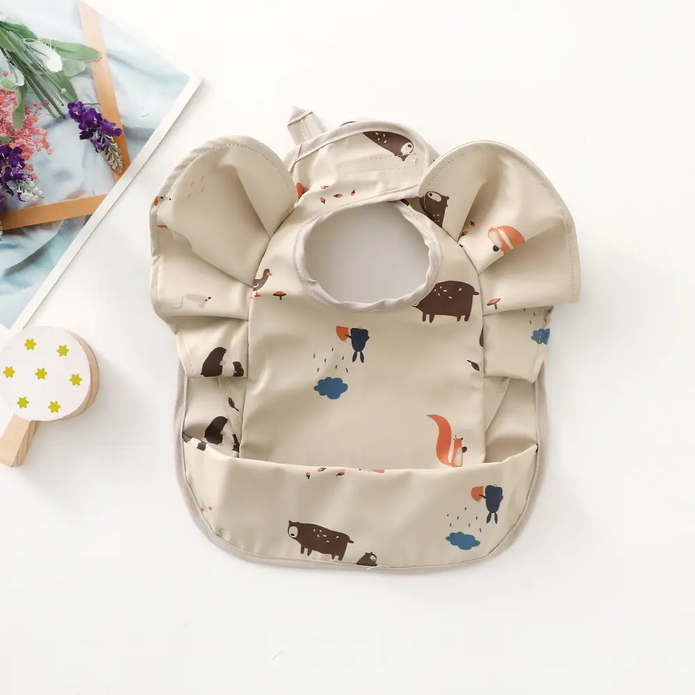 Denim Baby Food Bag with Angel Wings Embroidery - Image 29