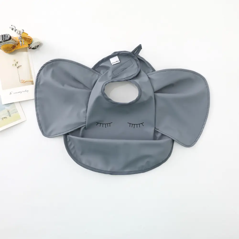 Denim Baby Food Bag with Angel Wings Embroidery - Image 3