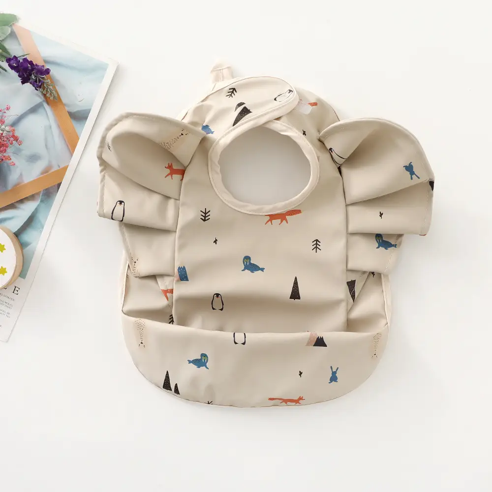 Denim Baby Food Bag with Angel Wings Embroidery - Image 30