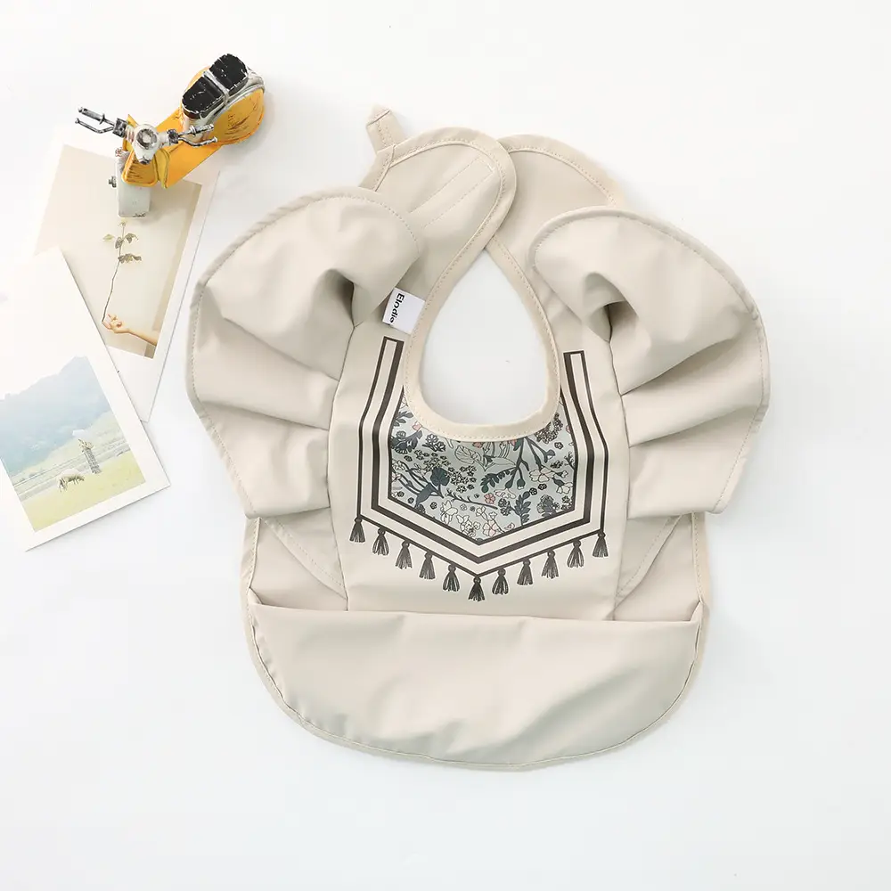 Denim Baby Food Bag with Angel Wings Embroidery - Image 5