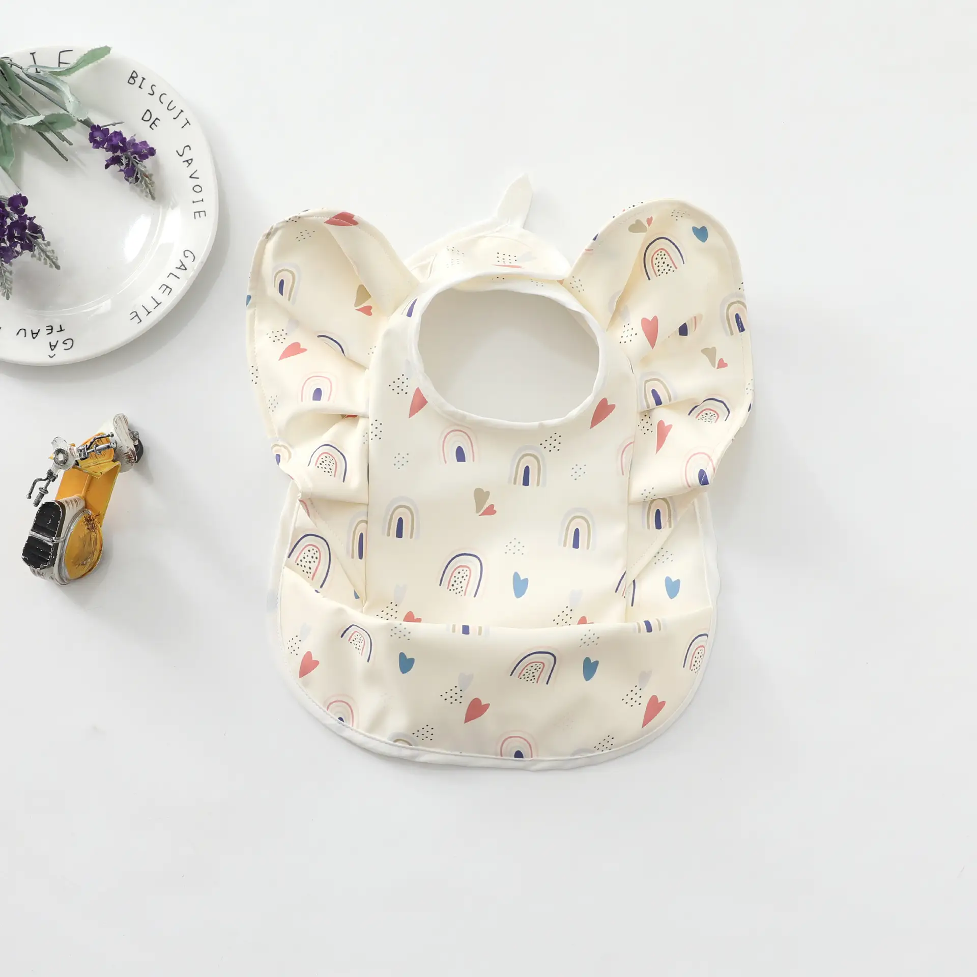 Denim Baby Food Bag with Angel Wings Embroidery - Image 51