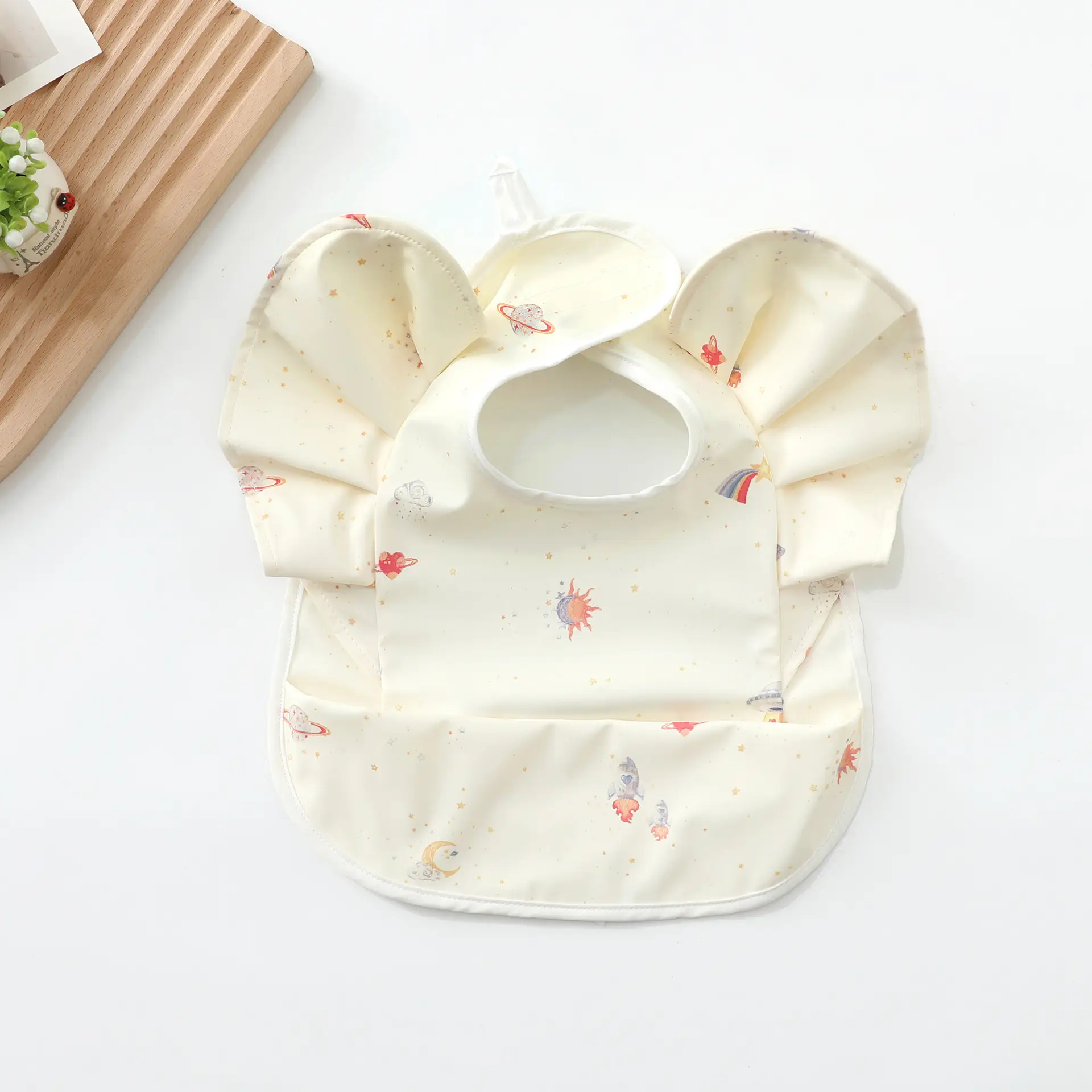 Denim Baby Food Bag with Angel Wings Embroidery - Image 64
