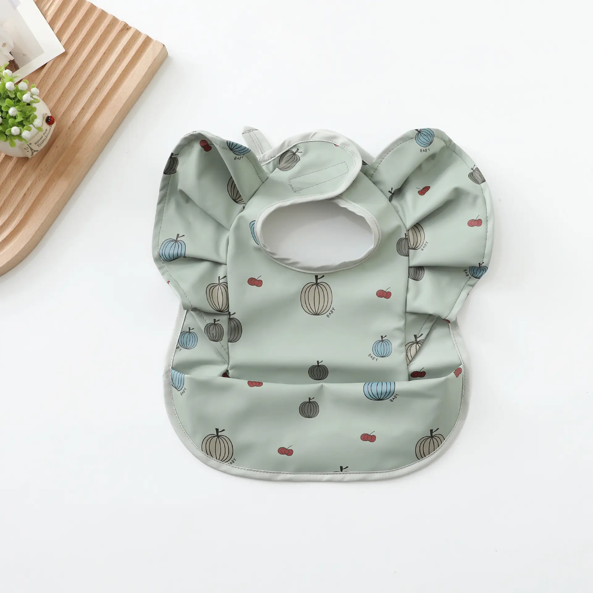 Denim Baby Food Bag with Angel Wings Embroidery - Image 74